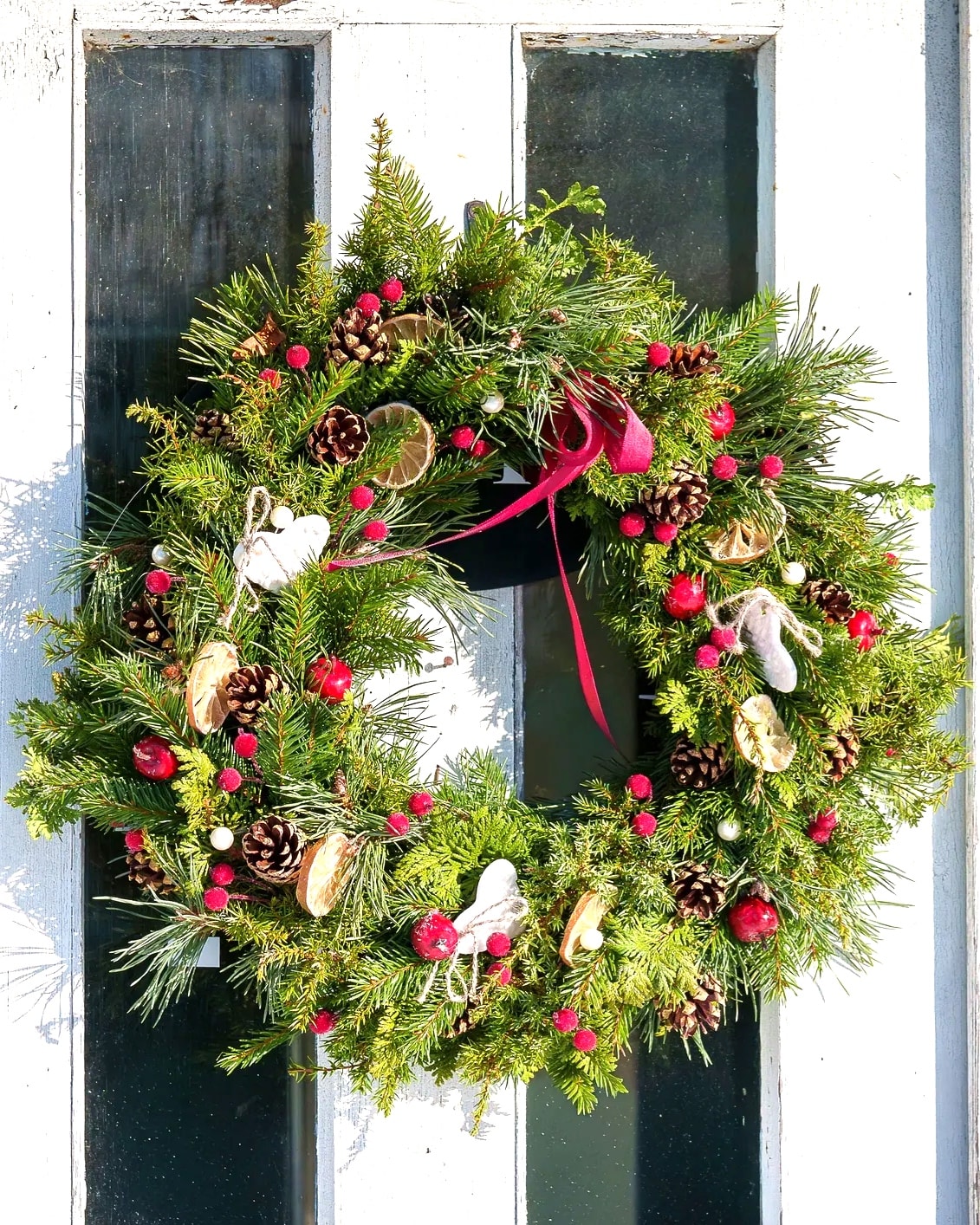 Seasonal dried botanical wreath